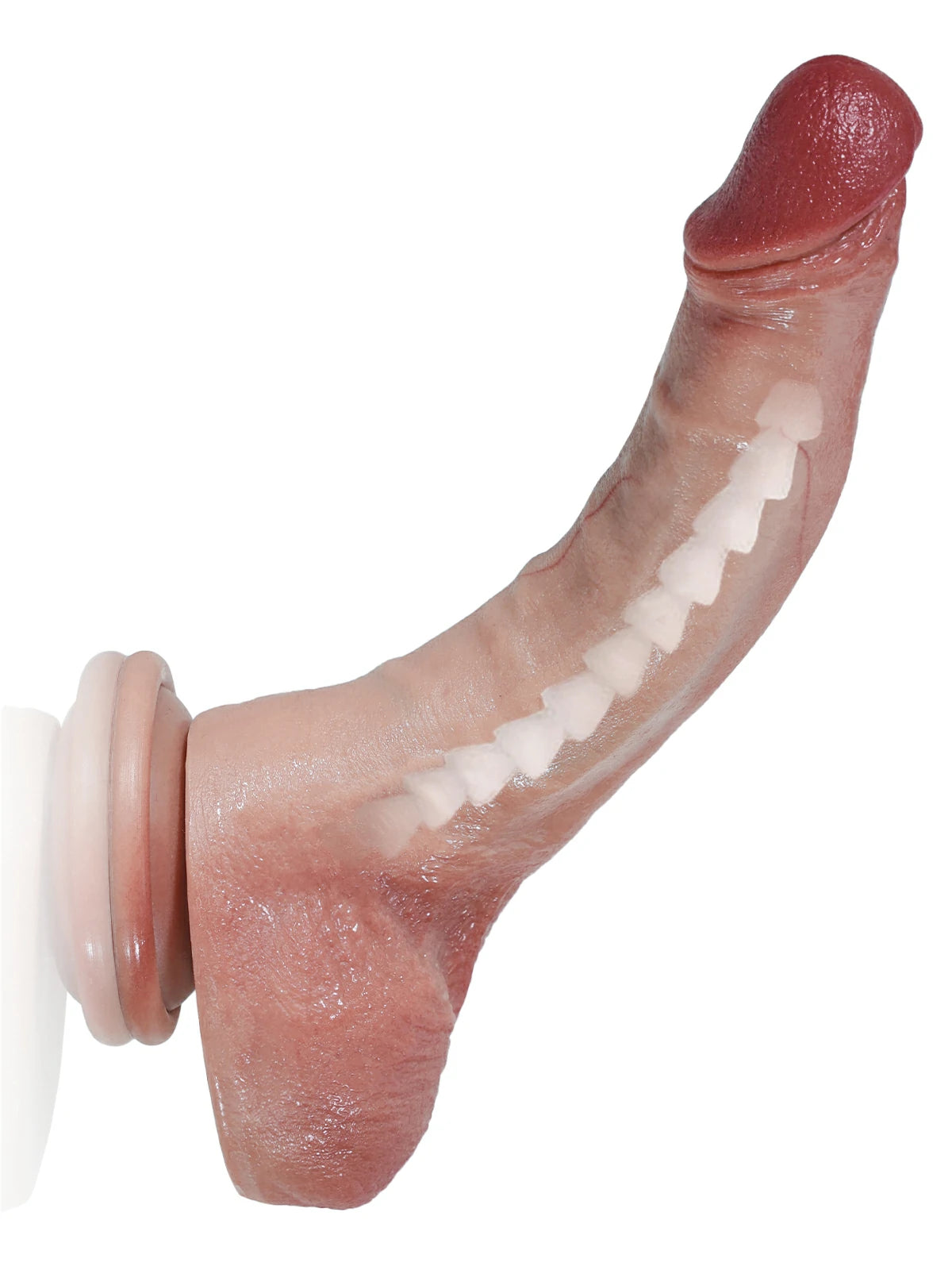 Adrien - Godemichet Réaliste en Silicone Souple avec Armature - 20 cm