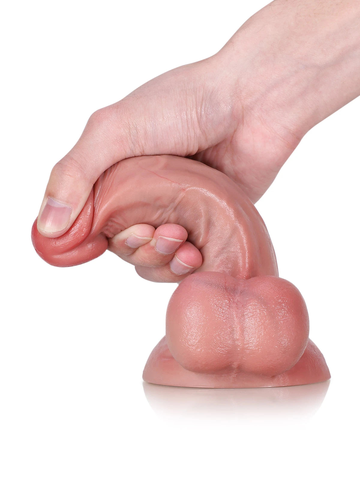 Beacher - Gode Réaliste à Texture Naturelle, Ventouse Puissante - 17 cm
