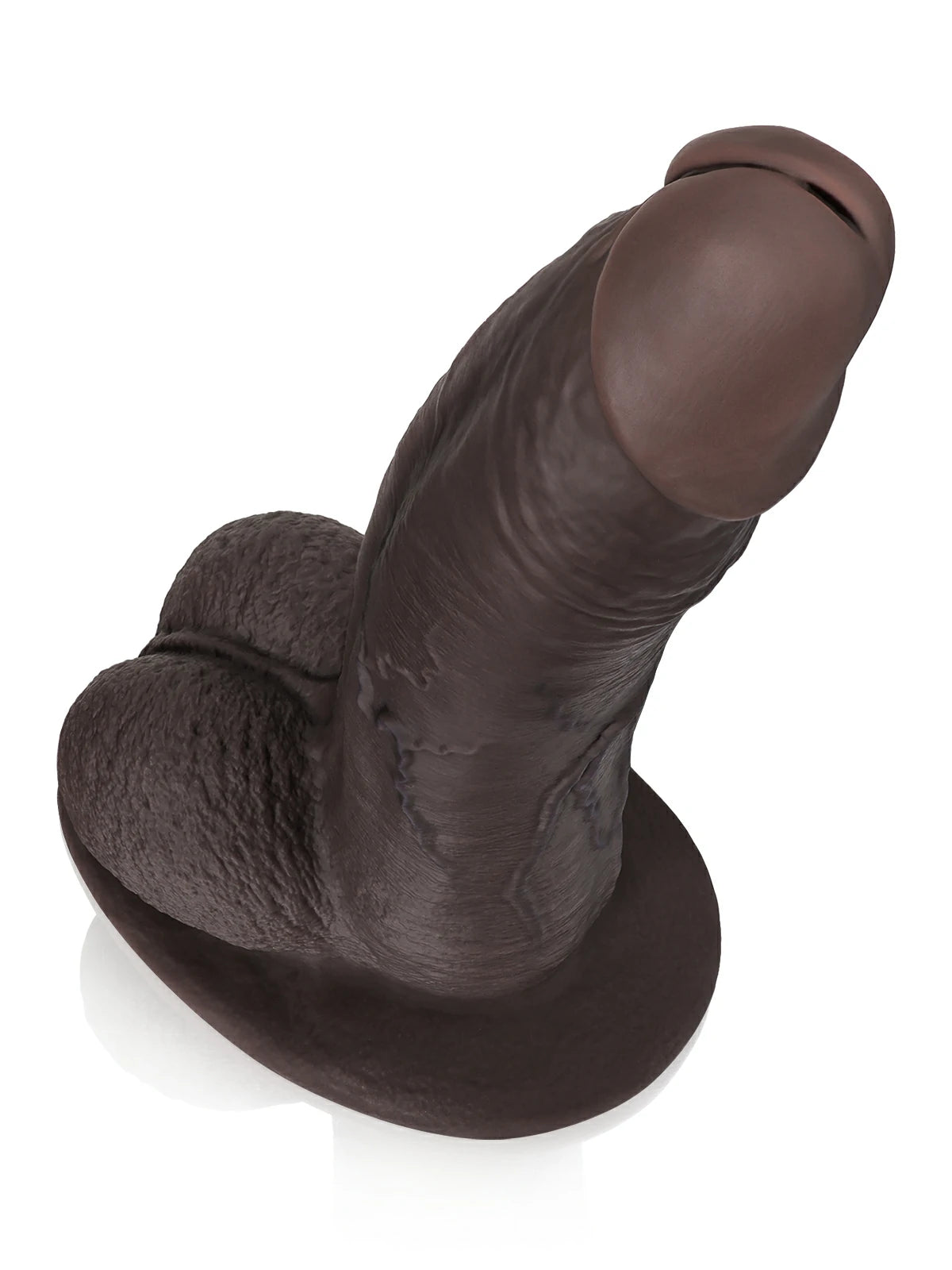 Bernard - Godemichet Réaliste Noir Large avec Veines et Testicules - 32 cm