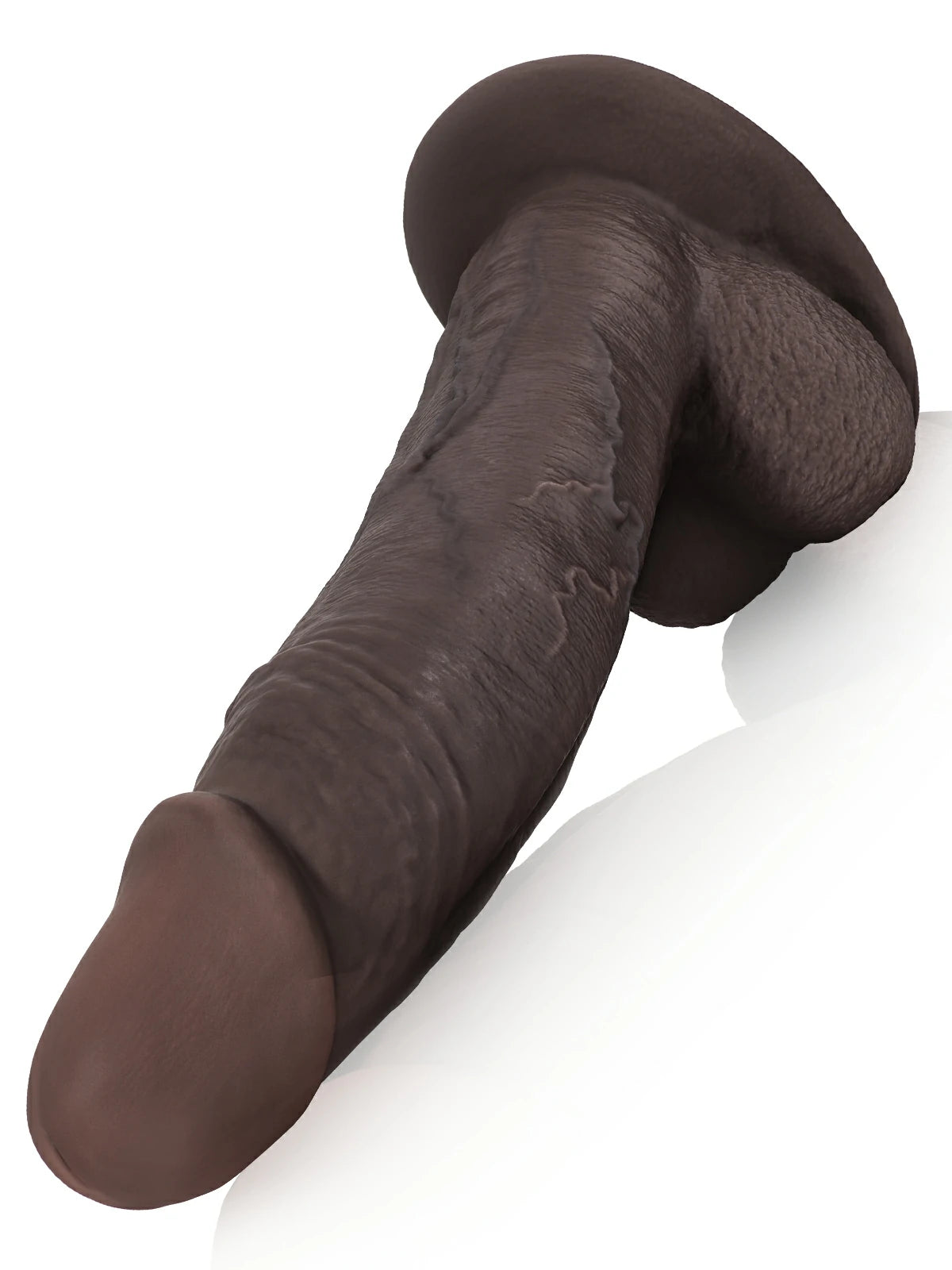 Bernard - Godemichet Réaliste Noir Large avec Veines et Testicules - 32 cm