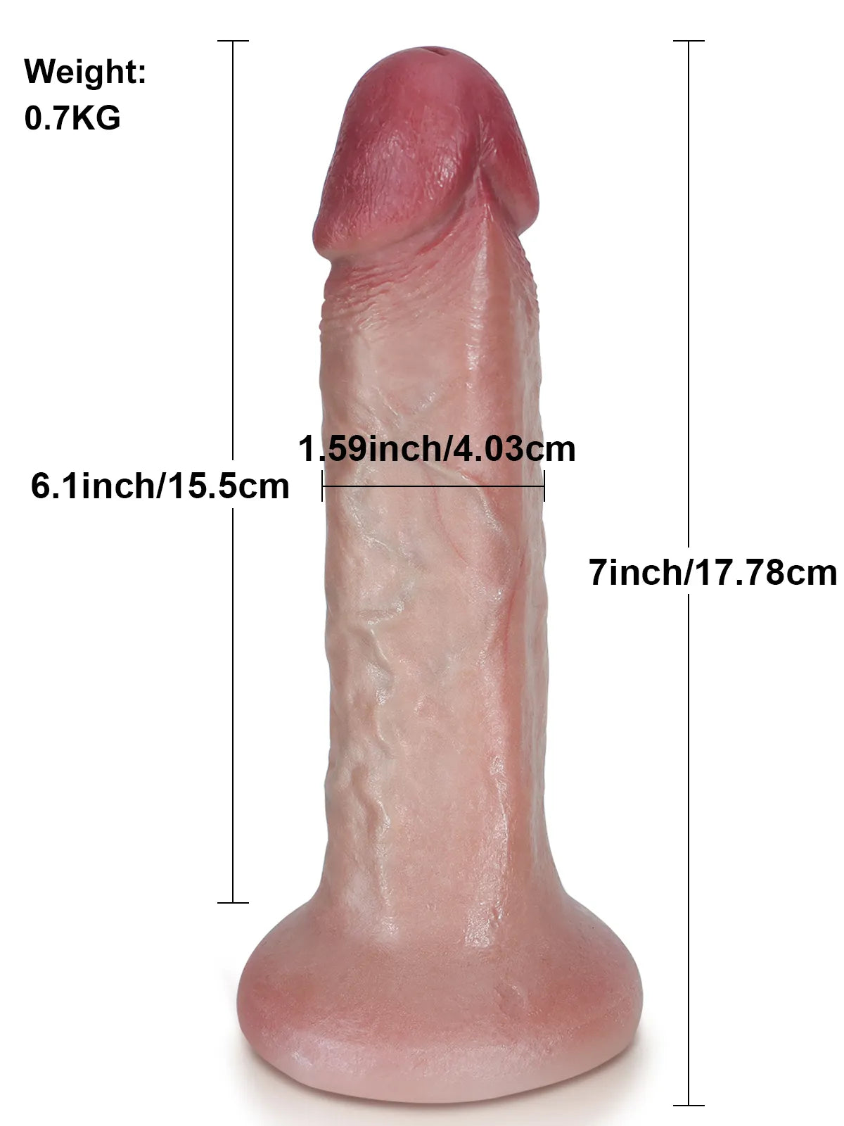 Dary - Godemichet Anal Souple et Flexible Adapté aux Débutants - 17,8 cm