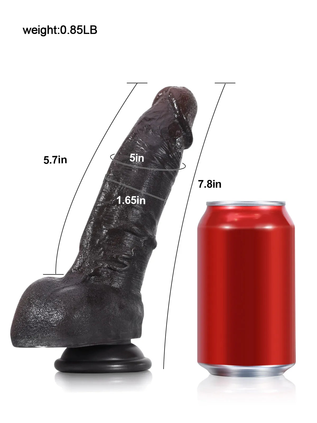 Dave - Gode Réaliste Souple aux Détails Réalistes, Idéal Débutants - 19,8 cm