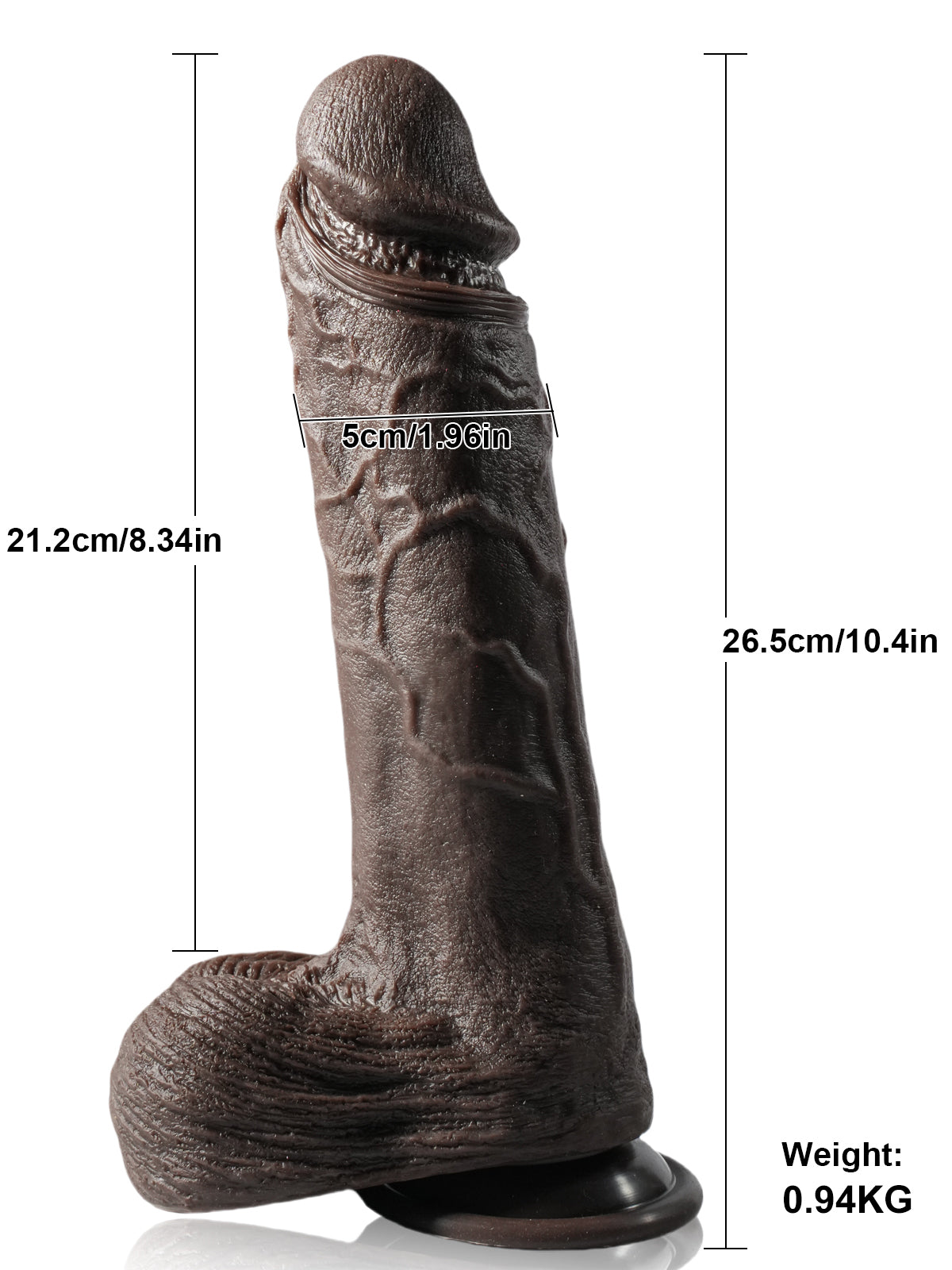 Didier - Gode Vibrant avec 7 Modes de Poussée et 3 Vibrations - 26,5 cm