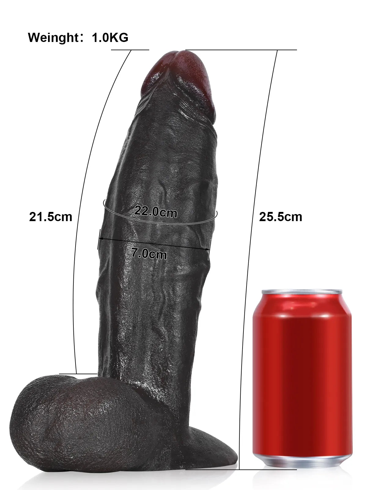 Dragon - Gros Gode Réaliste Épais avec Système Vac-U-Lock - 25,5 cm