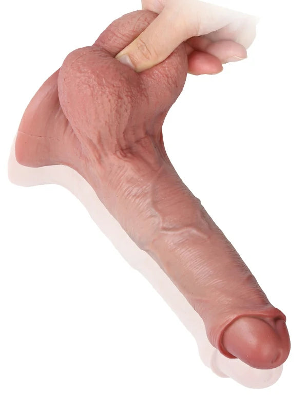 Gaëtan - Godemichet Réaliste Non Circoncis en Silicone Flexible - 21 cm