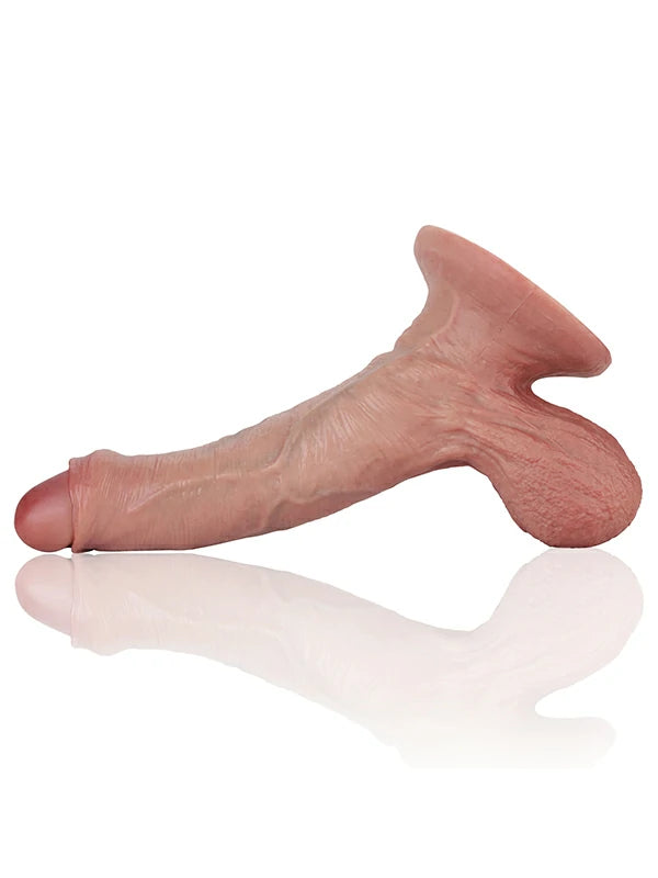 Gaëtan - Godemichet Réaliste Non Circoncis en Silicone Flexible - 21 cm