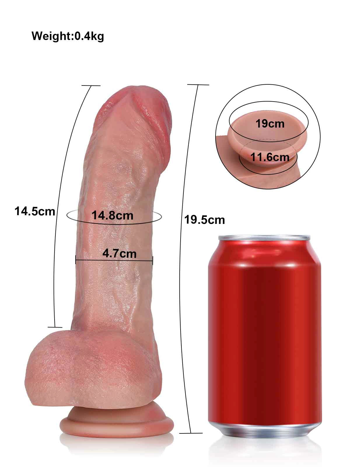 Gary - Gode Réaliste Flexible pour Stimulation Intense du Point G - 19,5 cm