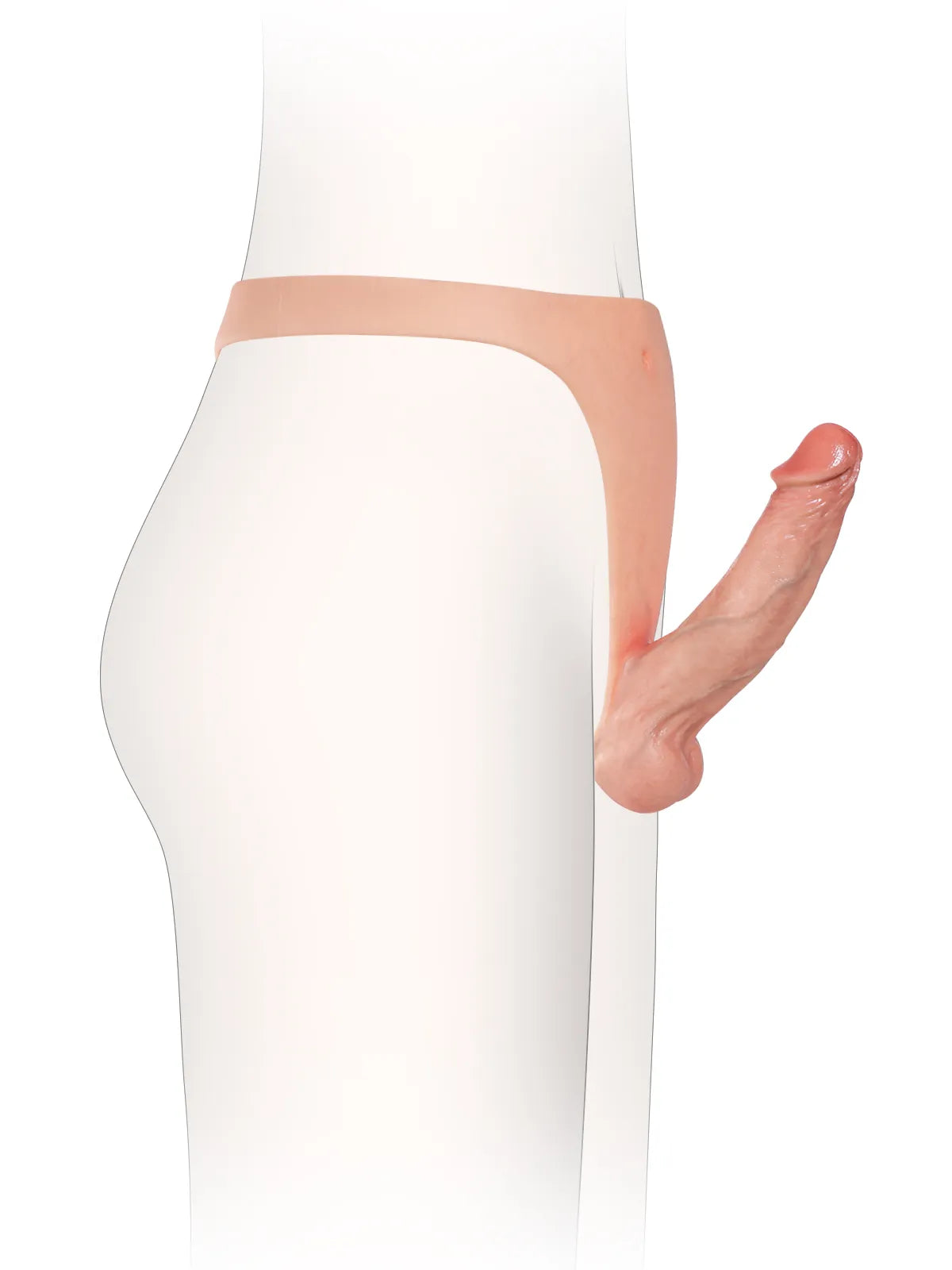 Harnais Léger en Silicone avec Godemichet Réaliste et Sangle Fine