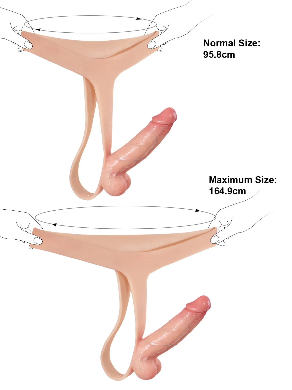 Harnais Ultra-Fin en Silicone avec Godemichet Réaliste Renforcé
