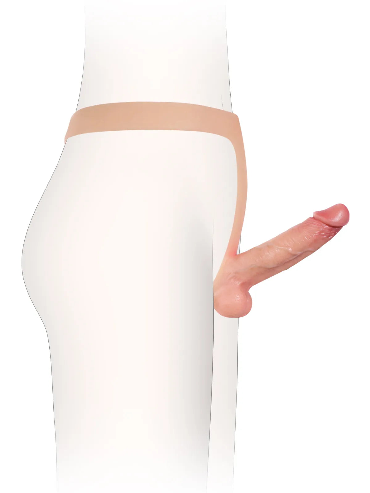 Harnais Ultra-Fin en Silicone avec Godemichet Réaliste Renforcé