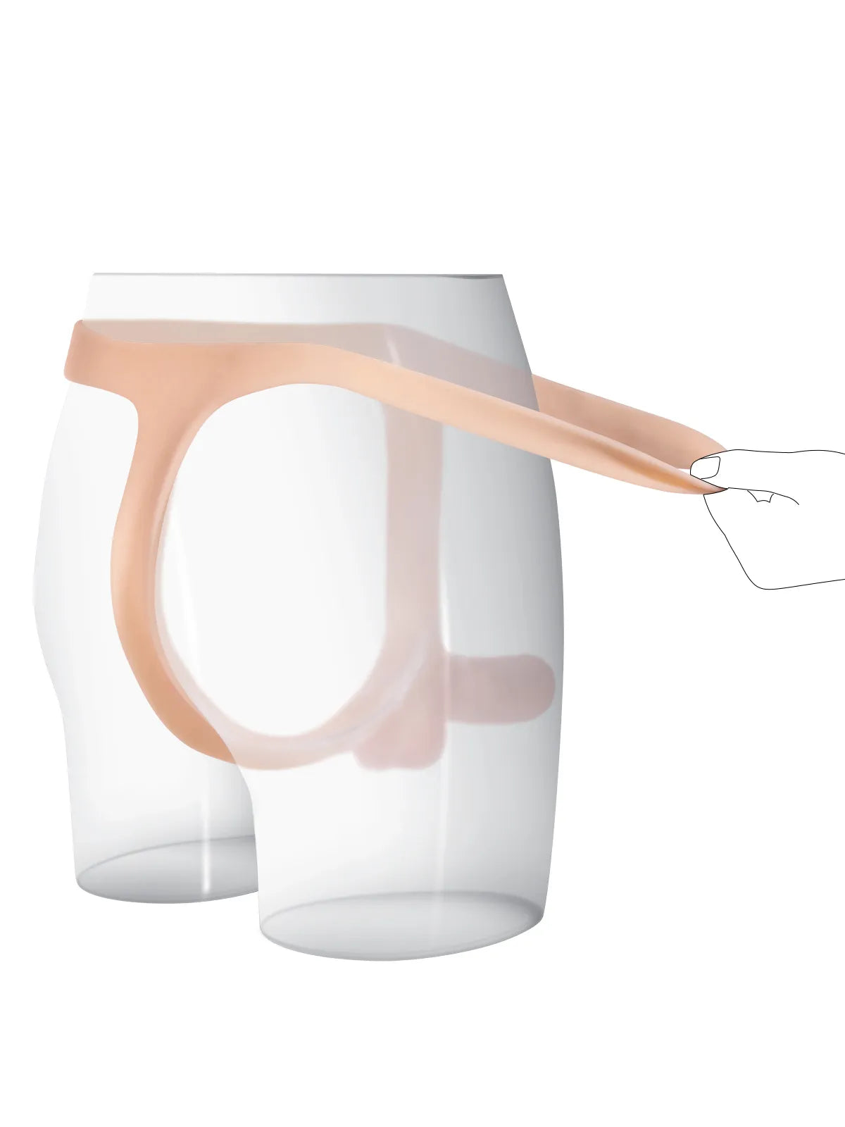 Harnais Ultra-Fin en Silicone avec Godemichet Réaliste Renforcé