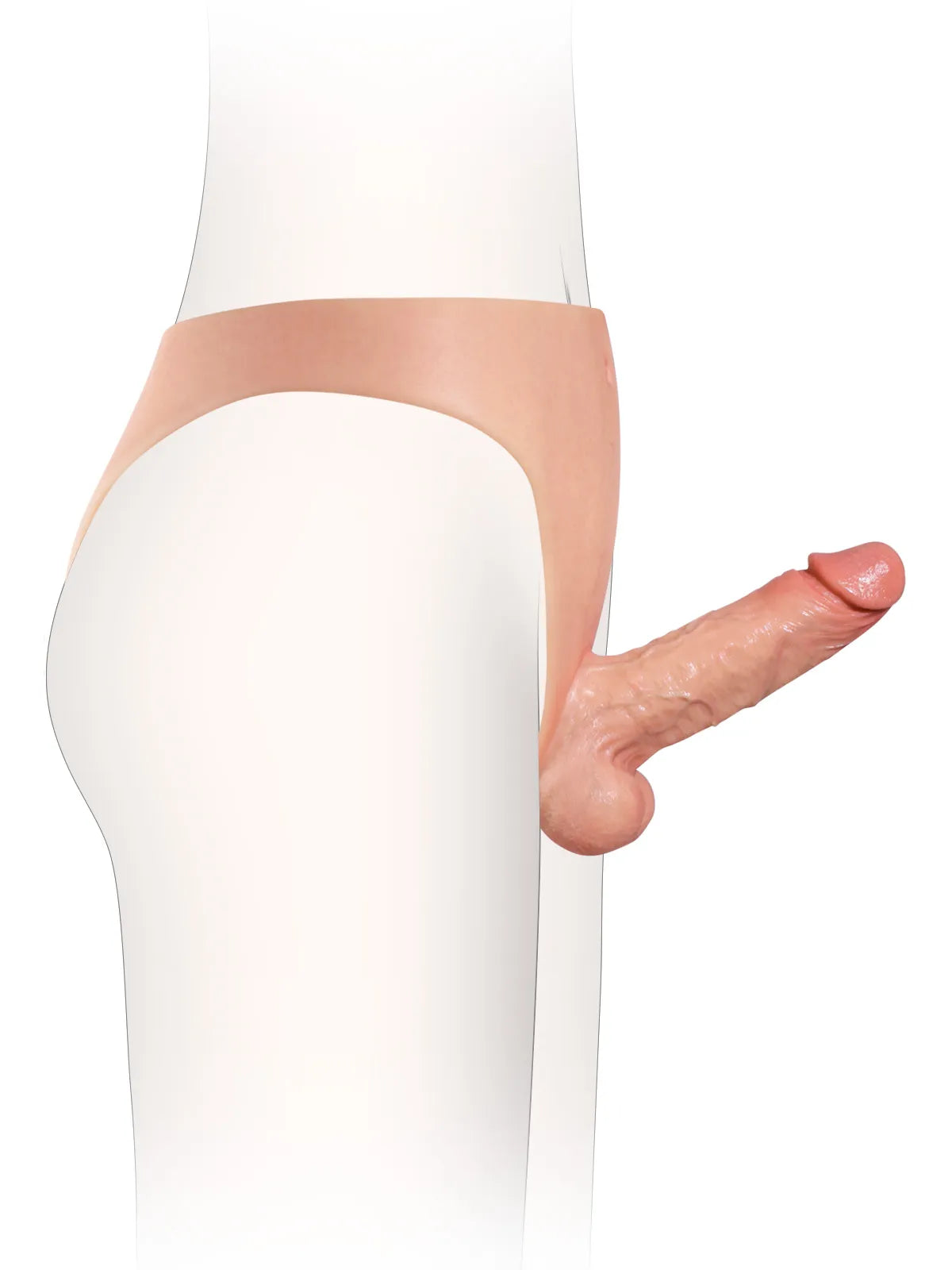 Thomas - Harnais avec Godemichet Réaliste pour Couples Lesbiens - 15,5 cm