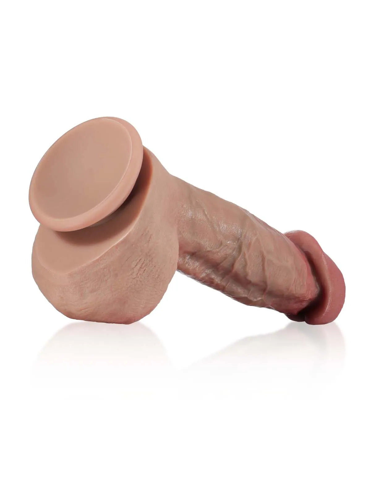 Hassan - Godemichet Réaliste en Peau Souple avec Gland Gonflé - 23 cm