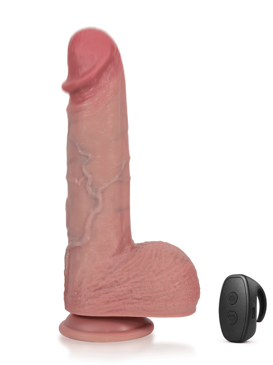 Ivan - Gode Vibrant 3 Poussées 3 Vibrations 3 Combinés avec Tête Bombée - 25 cm