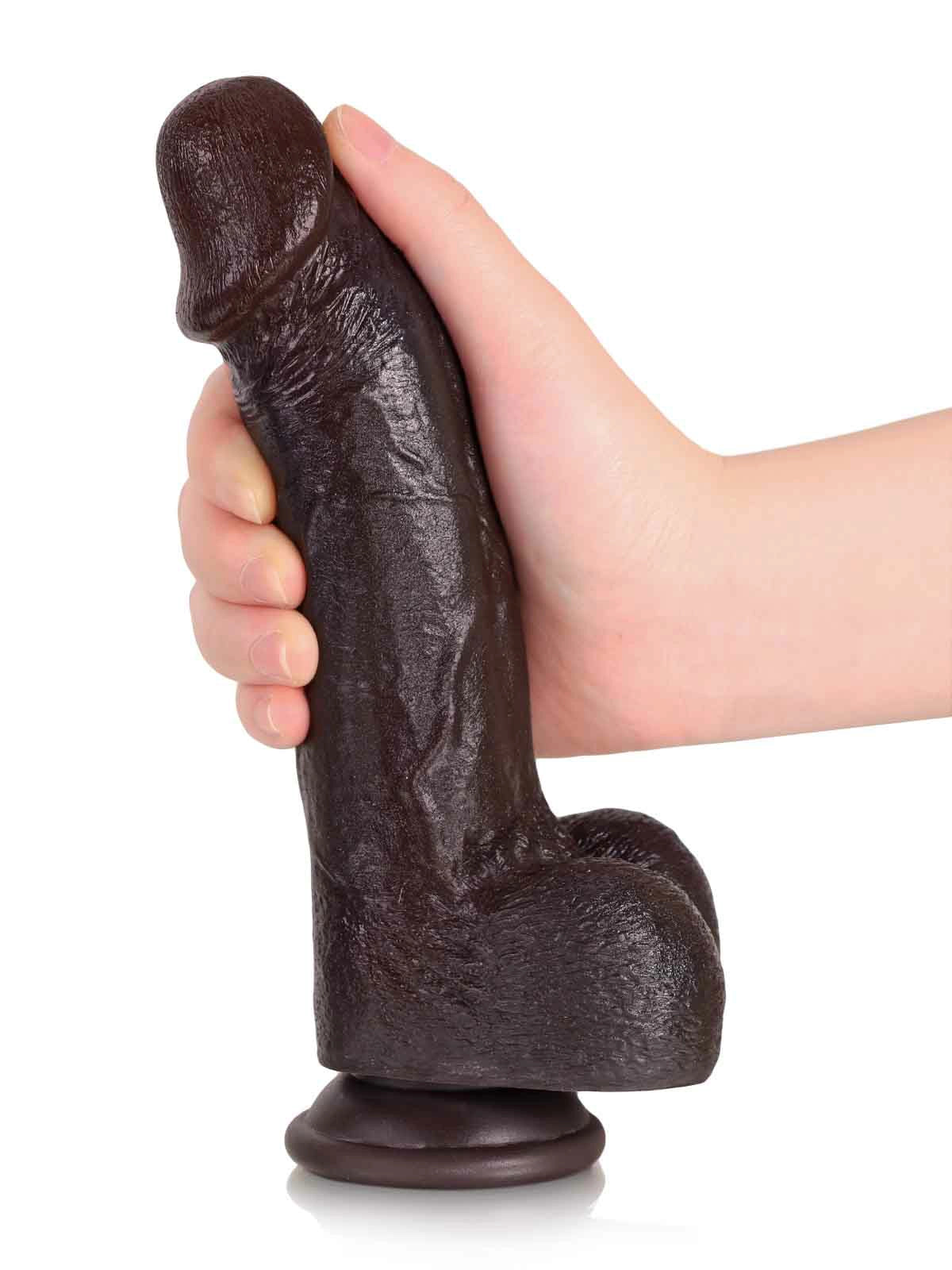Jake - Gode Réaliste Flexible à Double Densité avec Texture Effet Peau - 21 cm