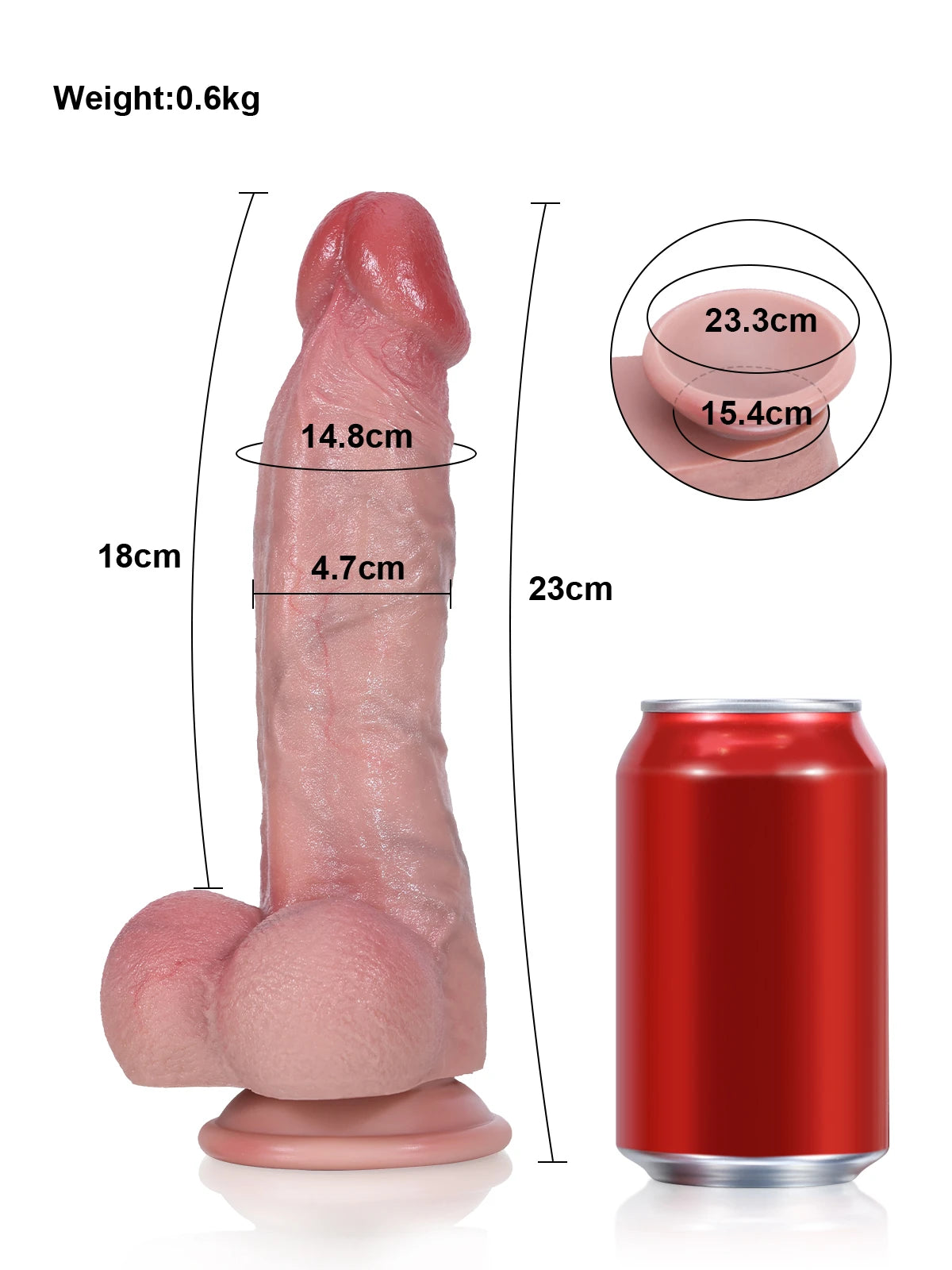 Jason - Gode Réaliste aux Veines Réalistes et Détails Précis - 23 cm