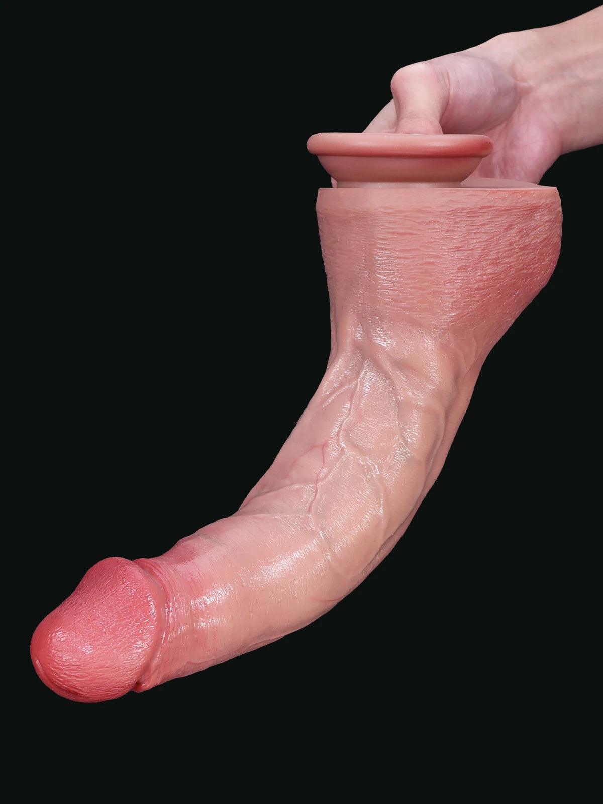 Jeff - Godemichet Anal Géant Flexible avec Colonne Métallique - 30 cm/35 cm