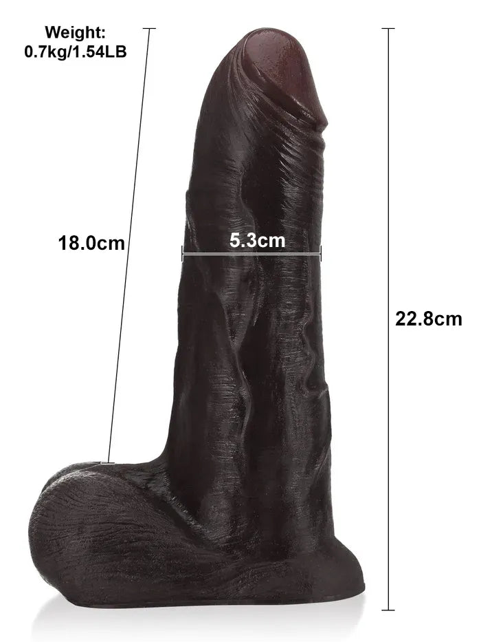 Jérôme - Godemichet Réaliste Effilé à Peau Coulissante avec Base Vac-U-Lock - 22,8 cm