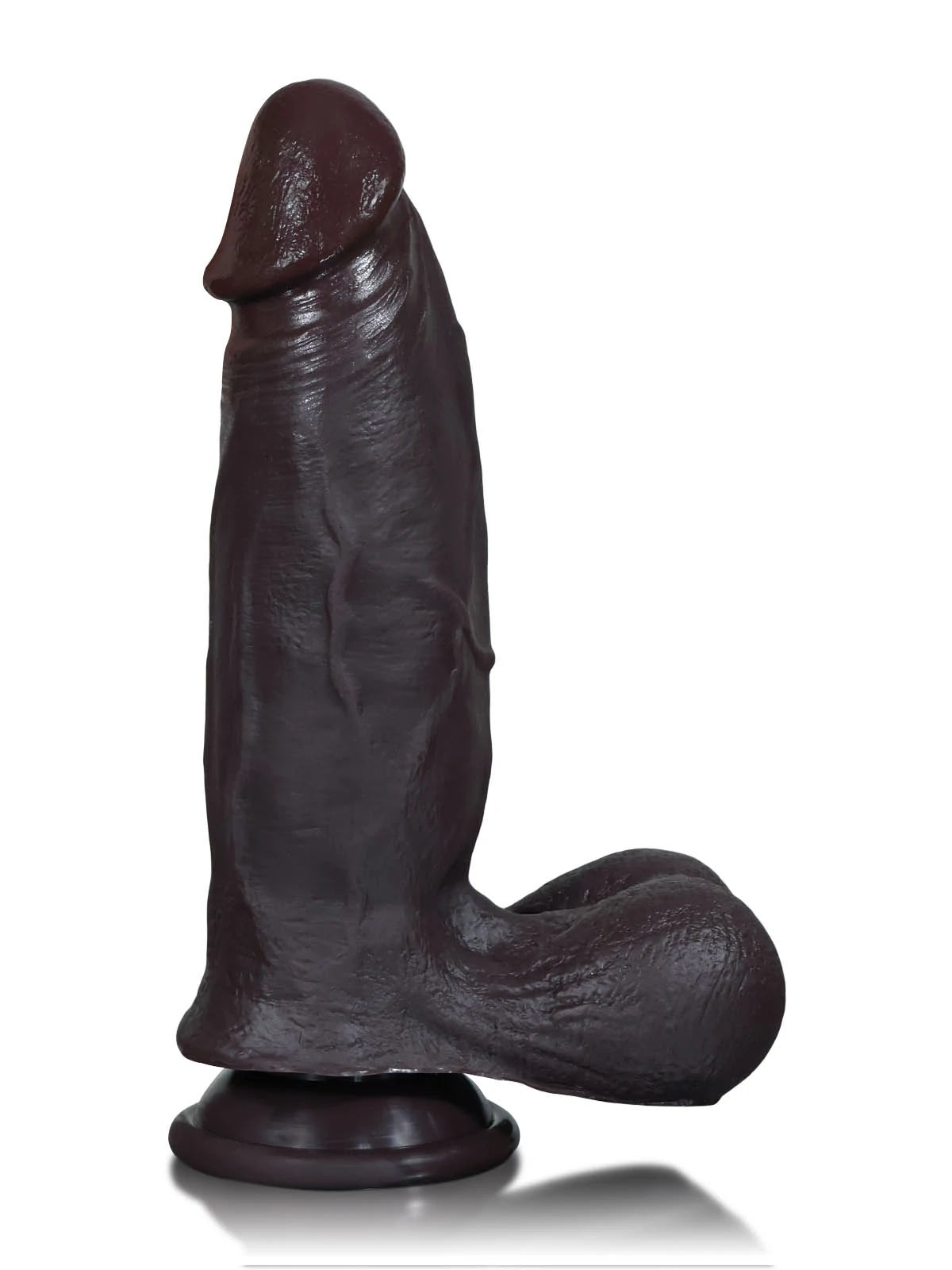 Konrad - SlidingSkin Gode Noir Épais avec Testicules Mobiles - 22,3 cm