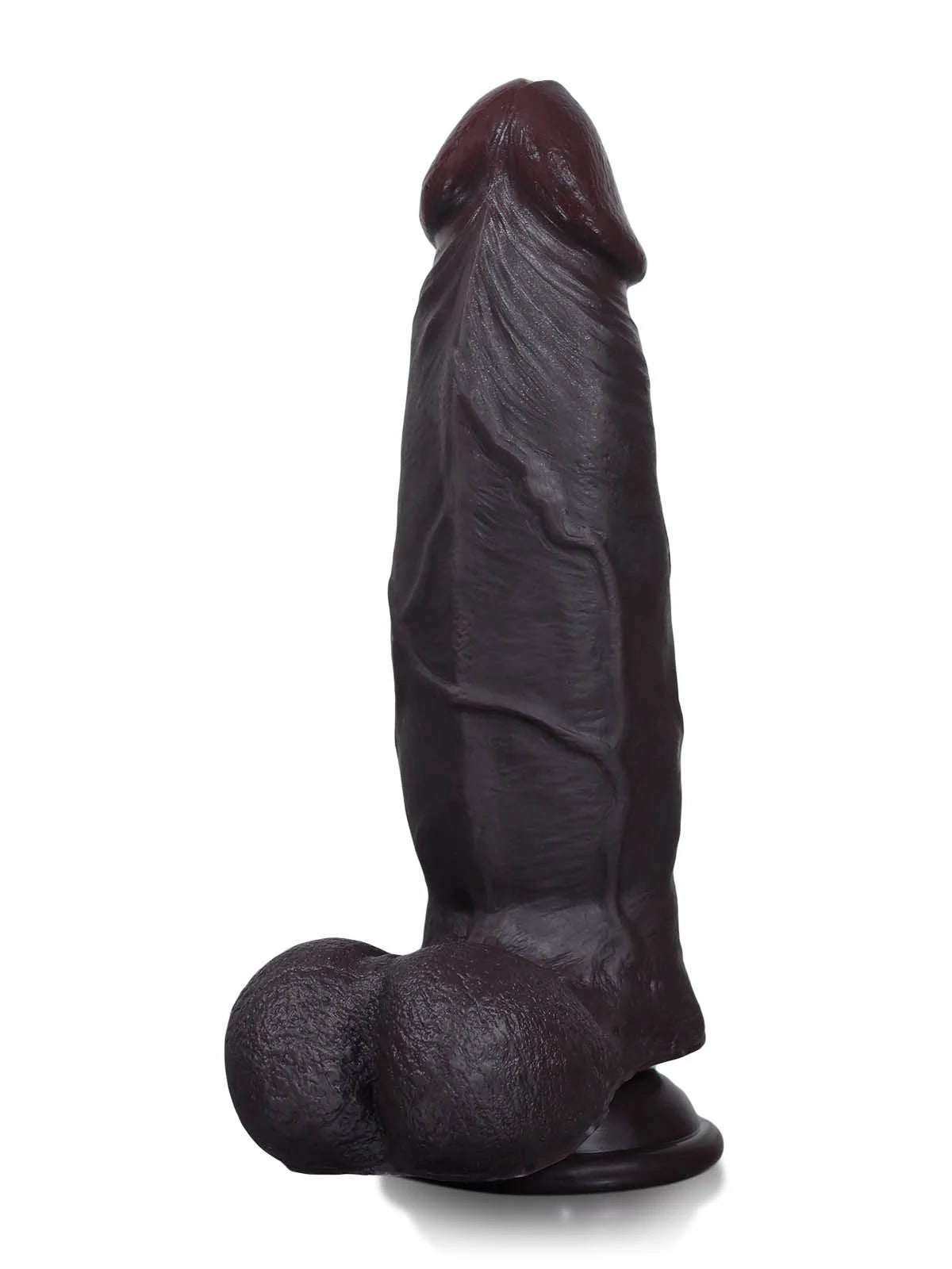 Konrad - SlidingSkin Gode Noir Épais avec Testicules Mobiles - 22,3 cm