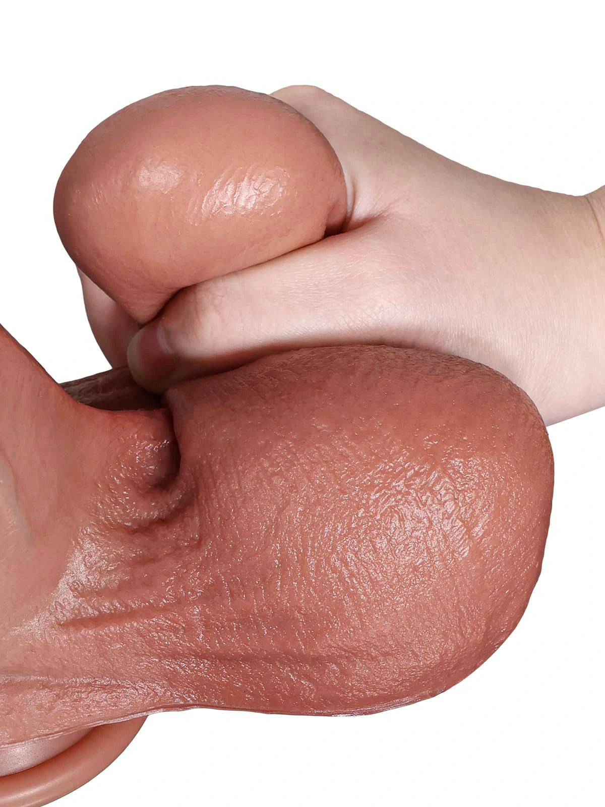 Magnus - Gros Gode Réaliste SlidingSkin Courbé avec Crête Prononcée - 26,7 cm