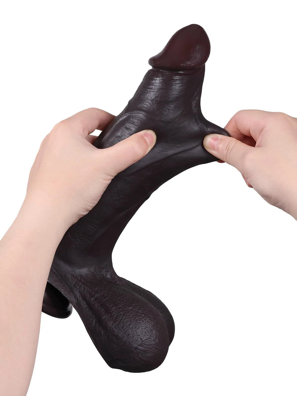 Magnus - Gros Gode Noir SlidingSkin Courbé avec Crête - 26,5 cm