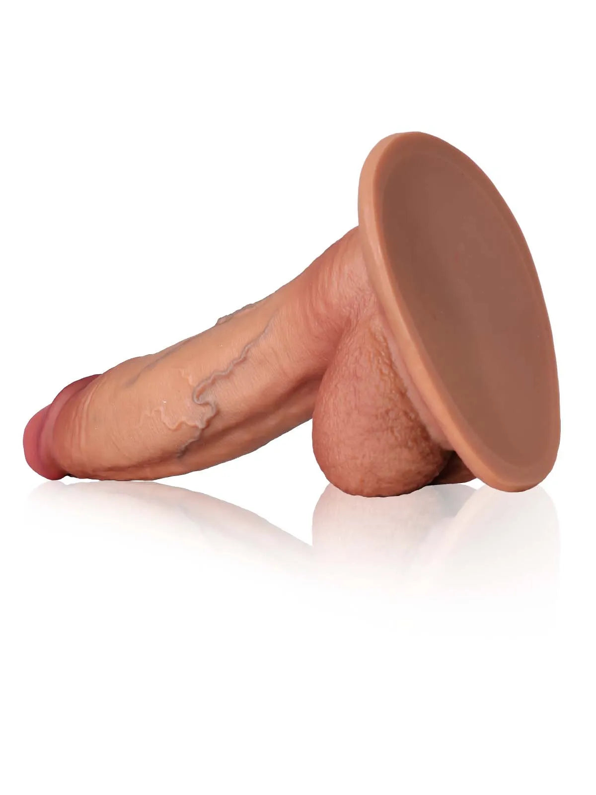 Marc - Grand Godemichet Réaliste Marron avec Veines et Bourses - 27,2 cm