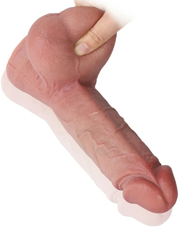 Patrick - Godemichet Réaliste en Silicone Souple avec Testicules Flexibles - 23 cm