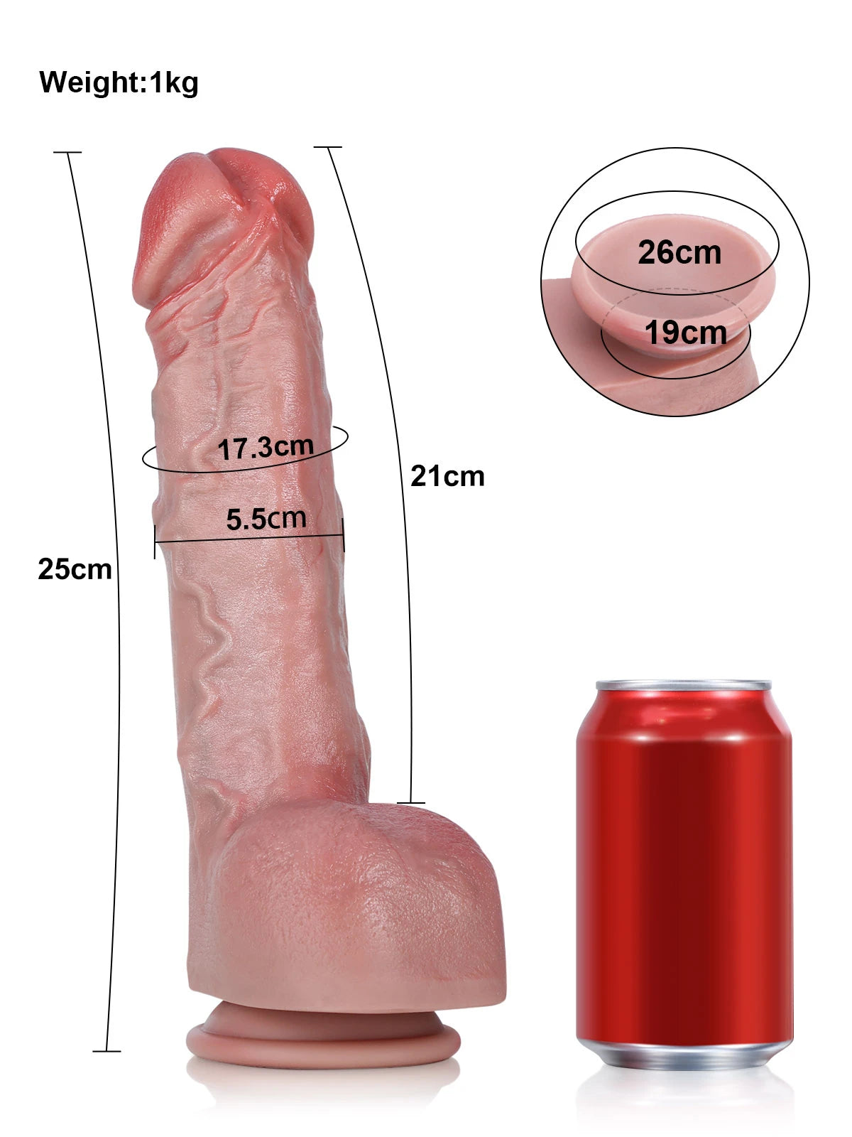Robin - Gode Réaliste Épais avec Noyau Métallique Flexible - 25 cm / 31,5 cm