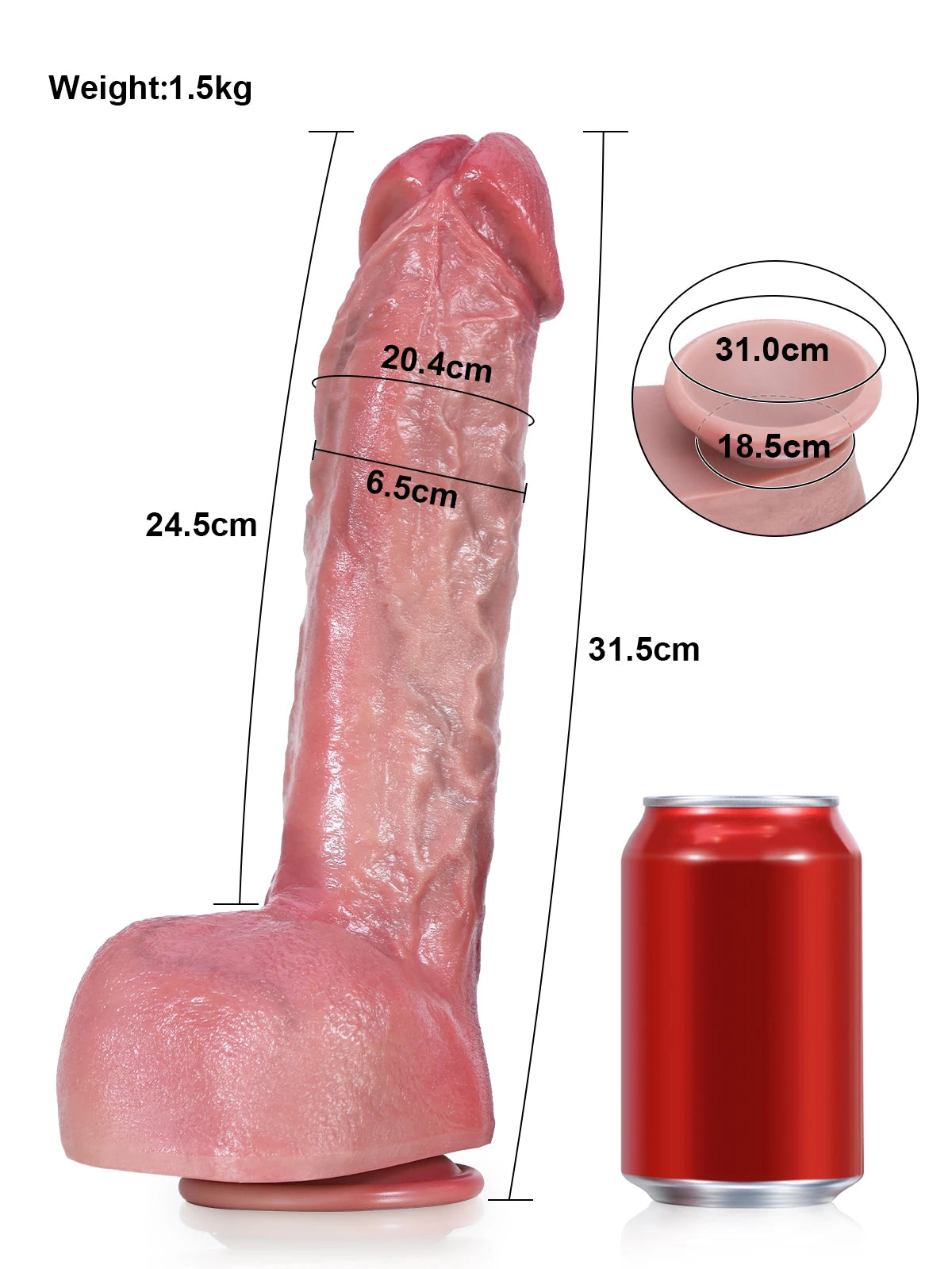 Robin - Gode Réaliste Épais avec Noyau Métallique Flexible - 25 cm / 31,5 cm