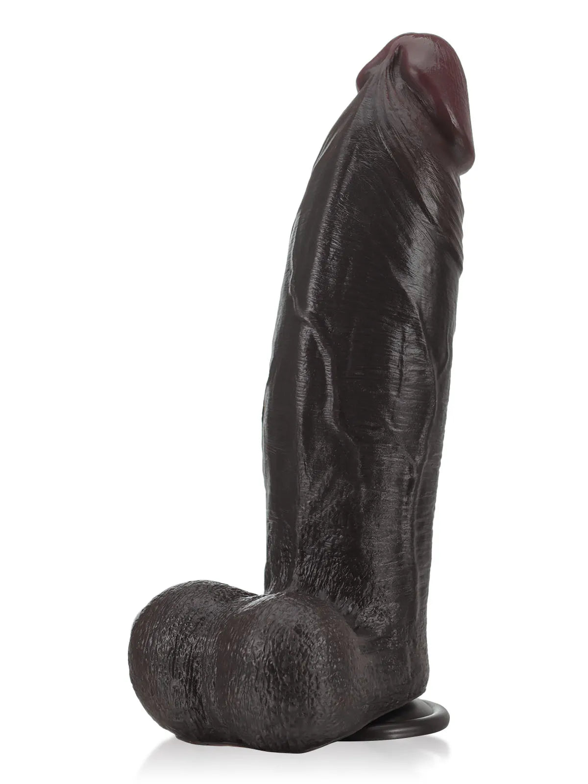 Rocco - Gode Réaliste Noir Extra Épais en Silicone Double Densité - 27,5 cm
