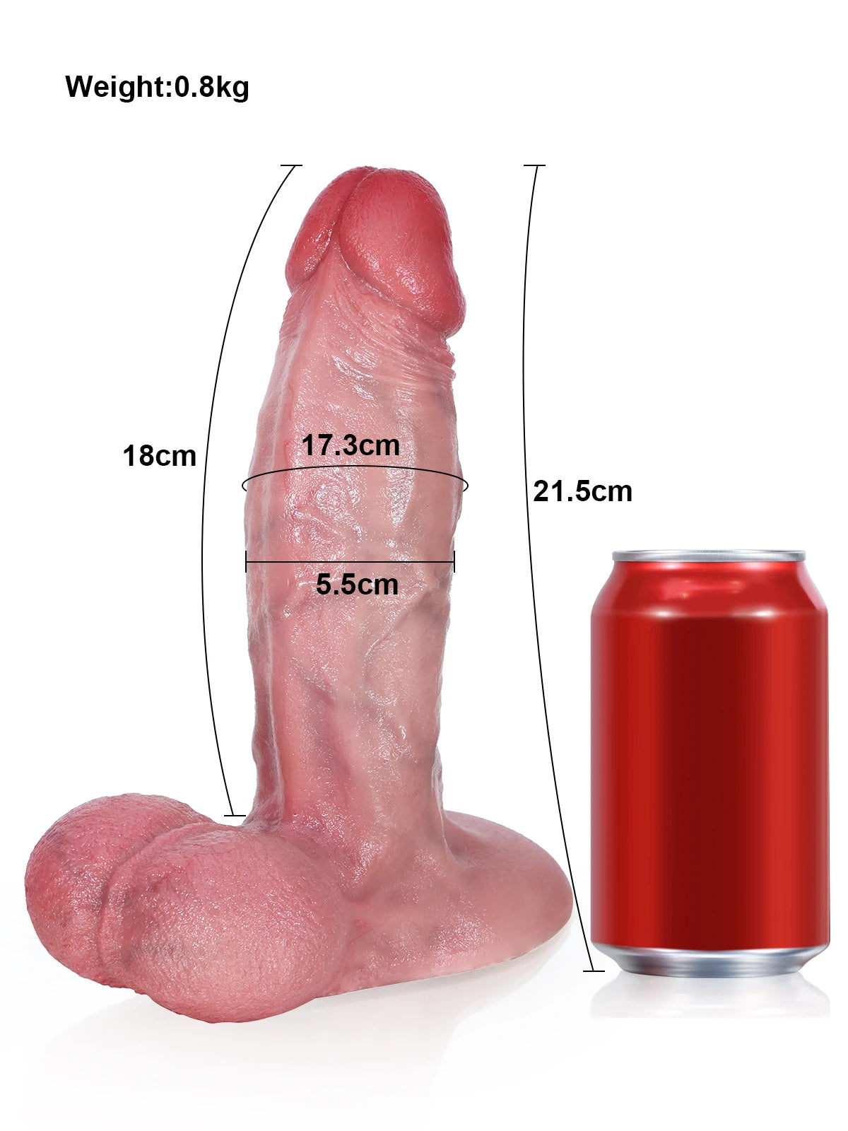 Ross - Dildo Réaliste Épais avec Vac-u-lock et Détails Clairs - 21,5 cm