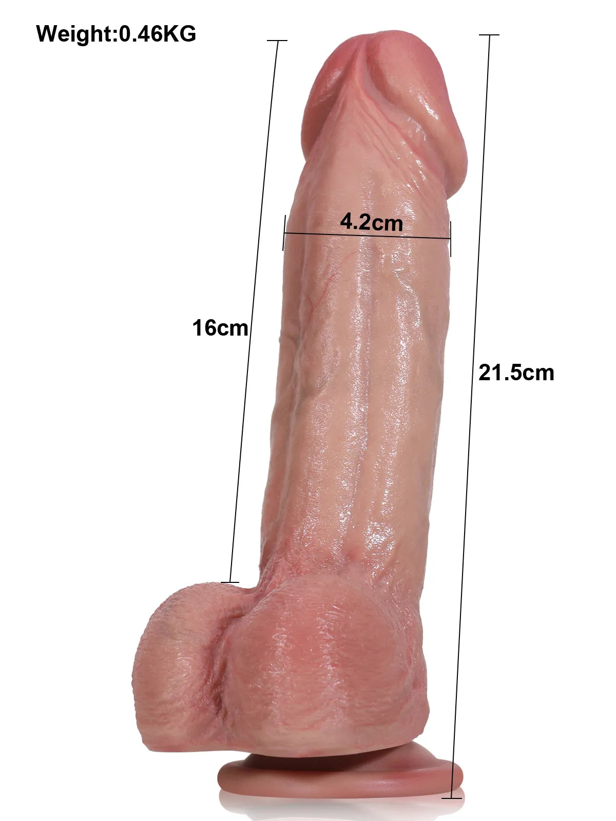 Soldat - Godemichet Flexible À Double Densité, Avec Colonne Sculptée - 21,5 cm