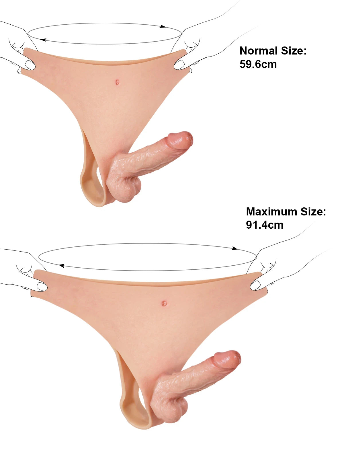 Thomas - Harnais avec Godemichet Réaliste pour Couples Lesbiens - 15,5 cm