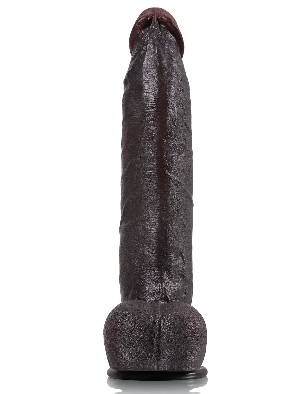 Apollon - Grand Godemichet Réaliste en Silicone Souple avec Arête Centrale - 30,5 cm