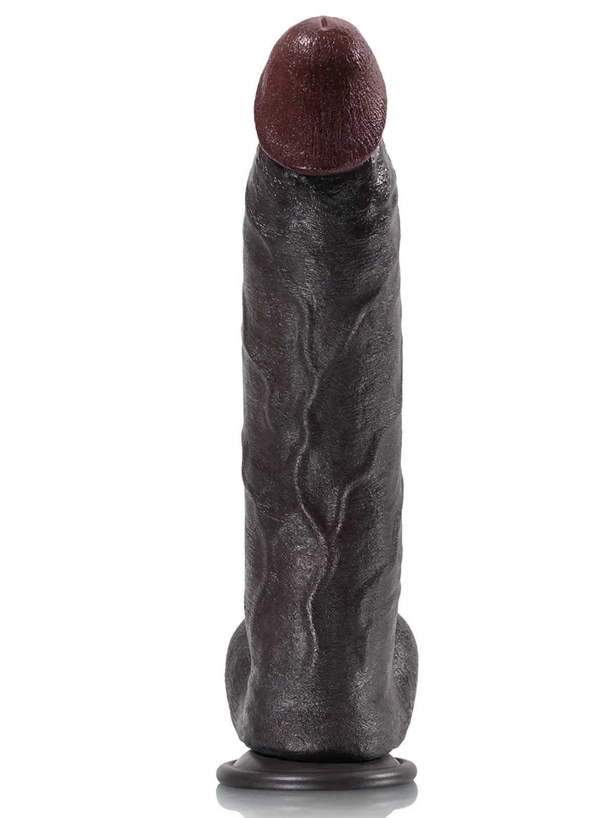 Apollon - Grand Godemichet Réaliste en Silicone Souple avec Arête Centrale - 30,5 cm