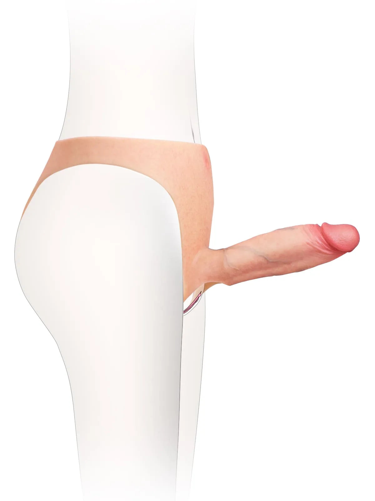 Armand - Harnais Creux en Silicone • Gaine pour Dysfonction Érectile - 20 cm