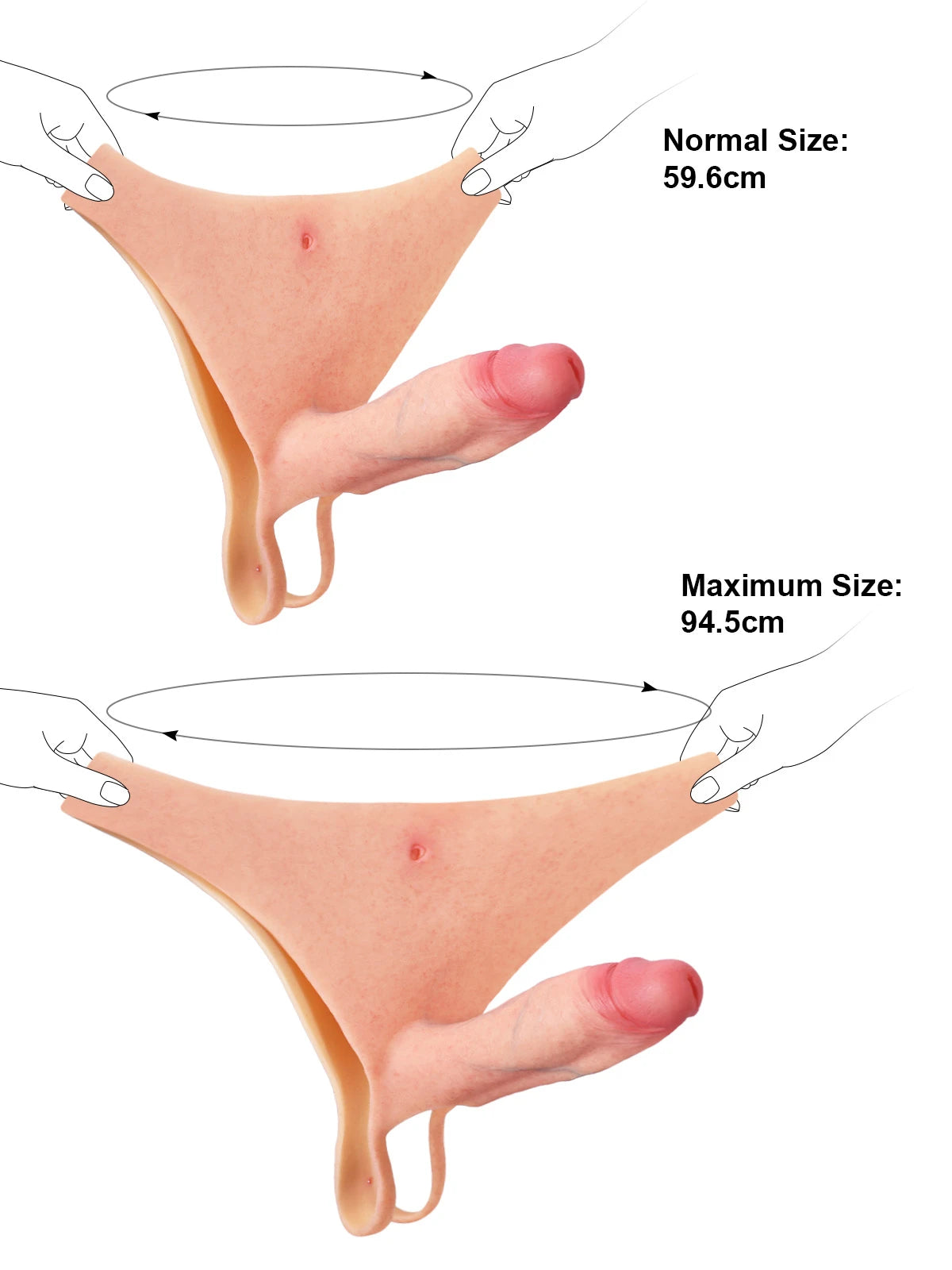 Armand - Harnais Creux en Silicone • Gaine pour Dysfonction Érectile - 20 cm