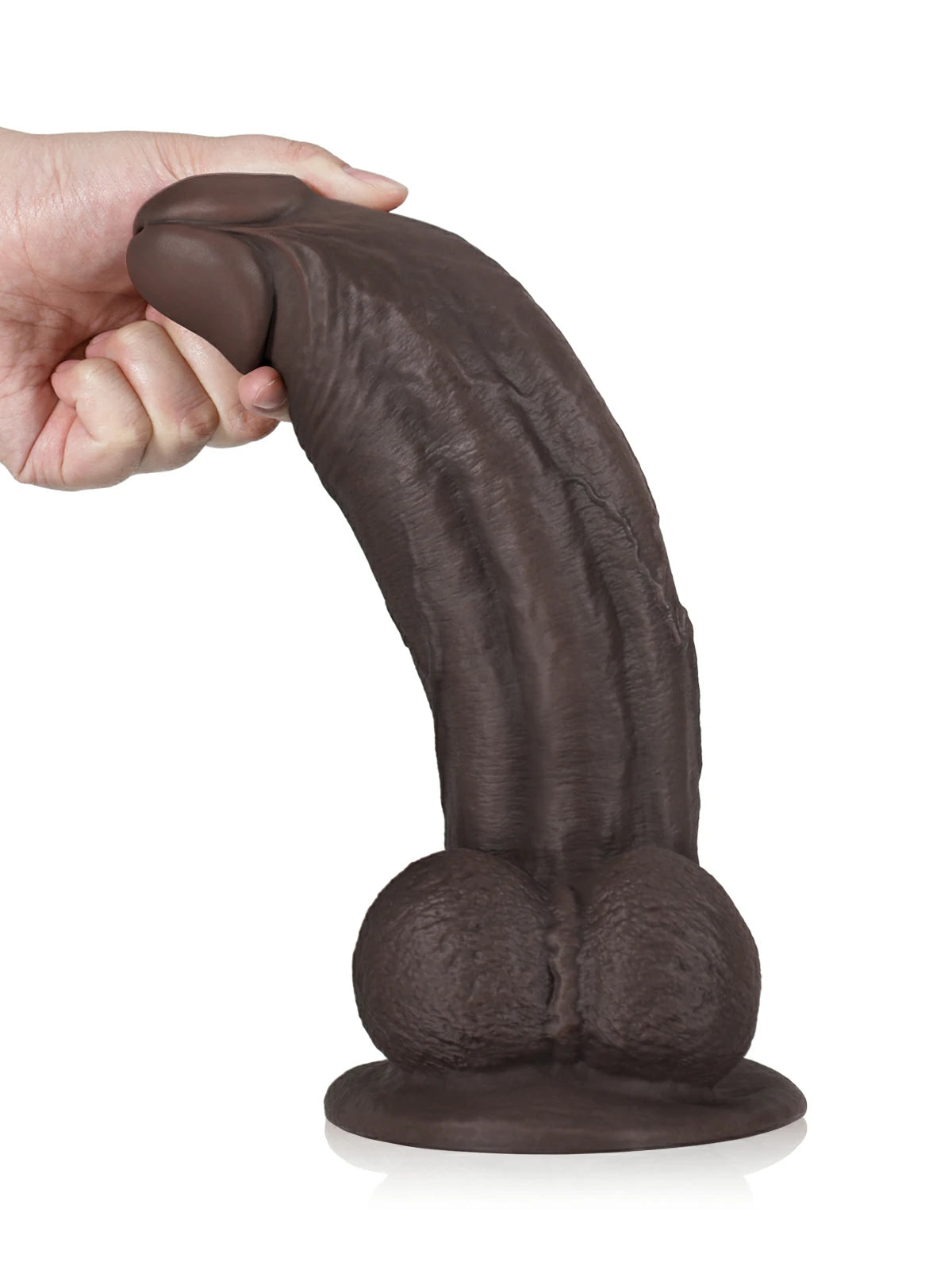 Bernard - Godemichet Réaliste Noir Large avec Veines et Testicules - 32 cm