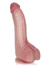 Cameron - Gode Réaliste Courbé avec Quille Flexible et Testicules Plissés - 24 cm