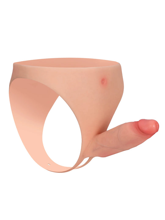 Casey - Gode Ceinture Creux Réaliste en Silicone avec Manchon Extensible - 15,5 cm