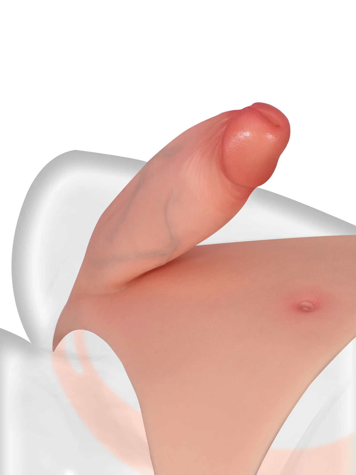 Casey - Gode Ceinture Creux Réaliste en Silicone avec Manchon Extensible - 15,5 cm