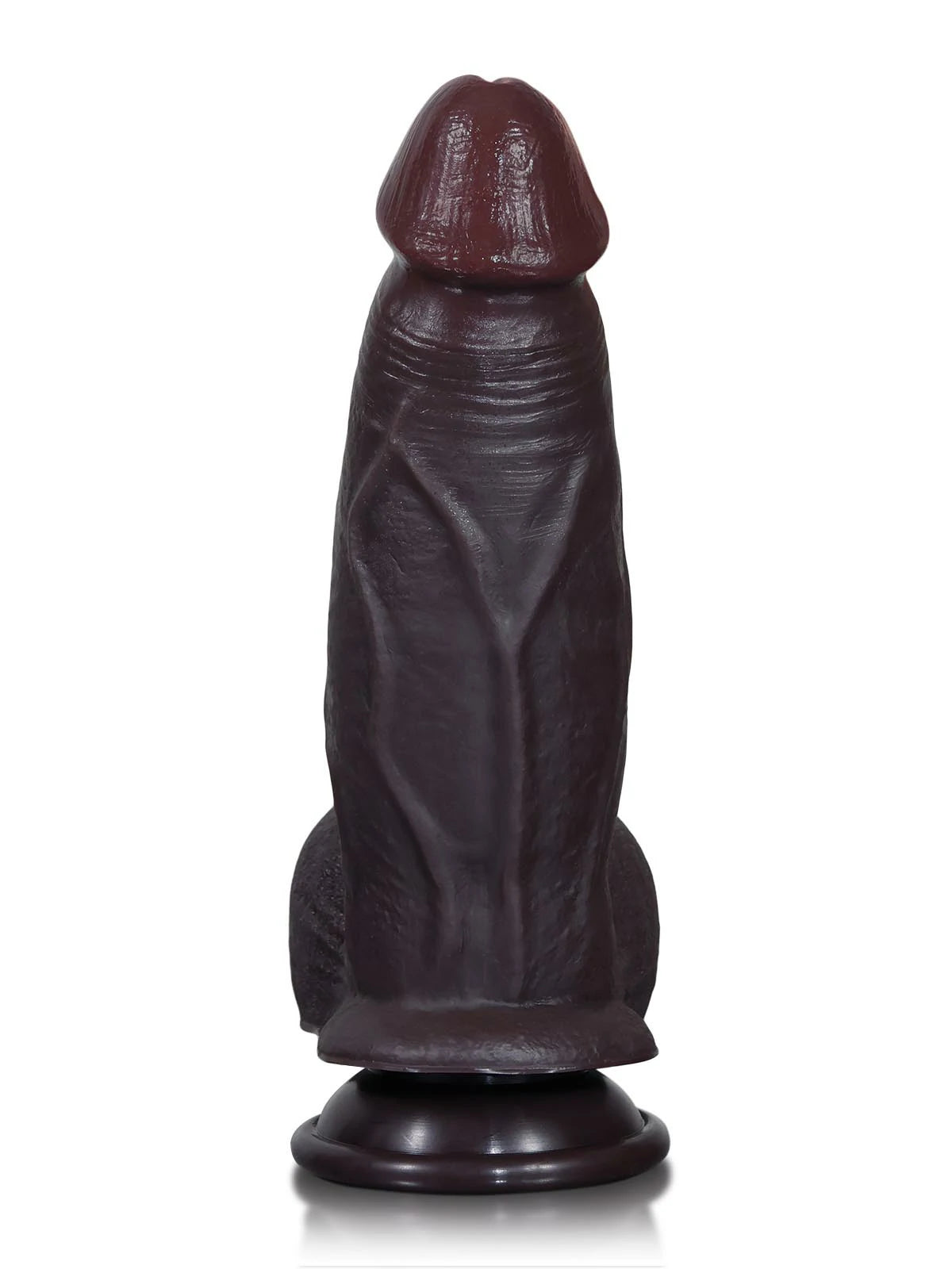 Cato - Gode Noir Réaliste SlidingSkin Compact Souple - 20,3 cm