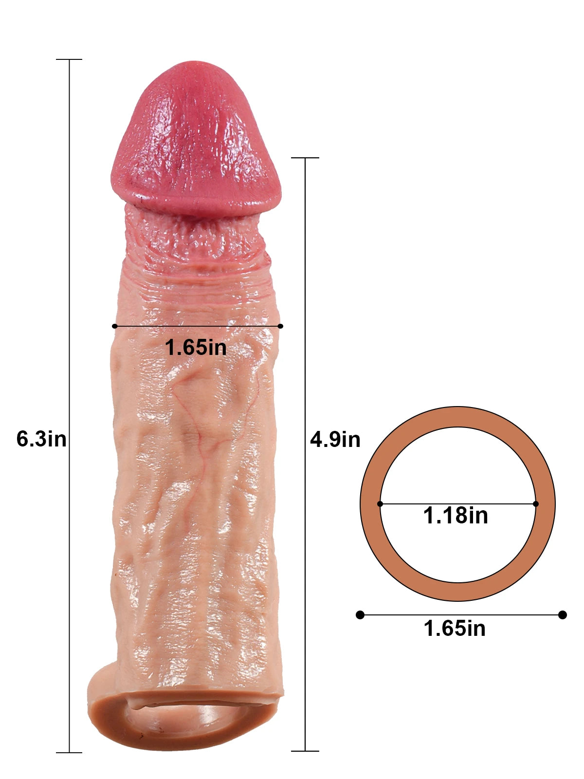Corona - Gaine Pénienne Ultra-Réaliste en Silicone à Effet Peau (Cock Sleeve) - 16 cm