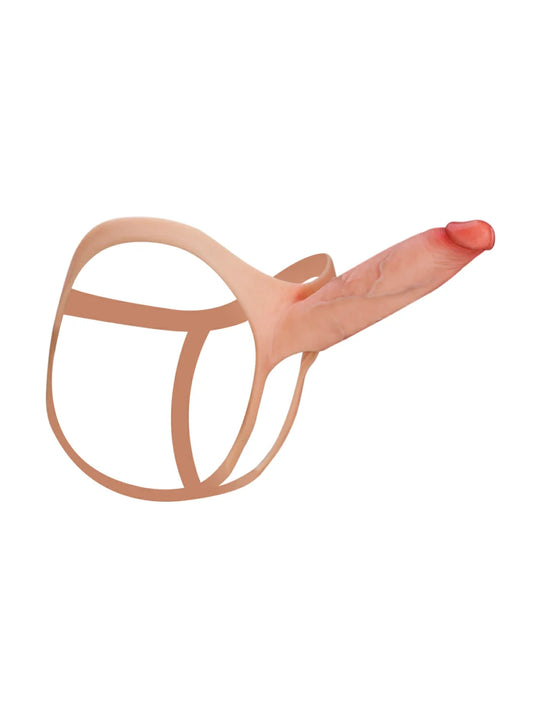Emberfall - Gode Ceinture Creux Réaliste en Silicone (Strap-On), Effet Extension - 19 cm