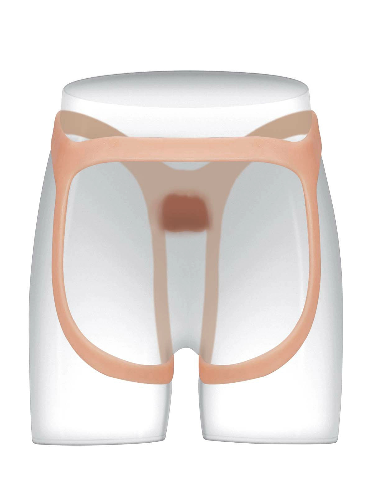 Emberfall - Gode Ceinture Creux Réaliste en Silicone (Strap-On), Effet Extension - 19 cm