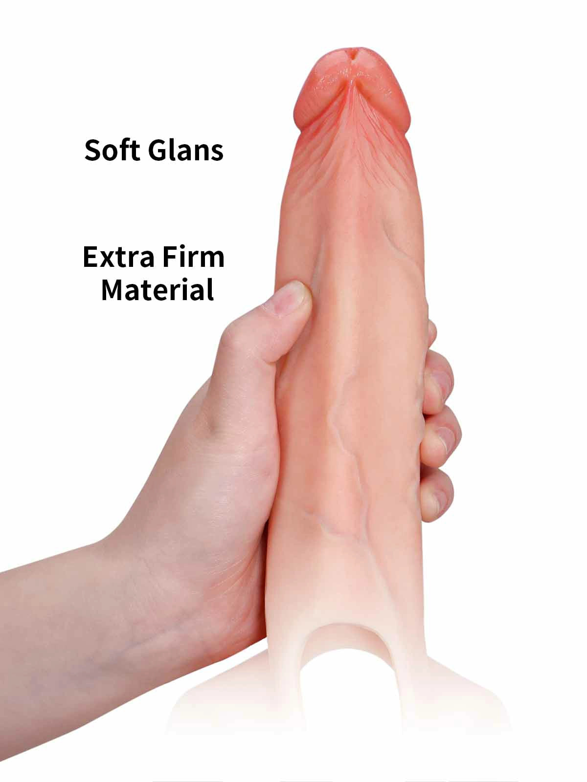 Emberfall - Gode Ceinture Creux Réaliste en Silicone (Strap-On), Effet Extension - 19 cm