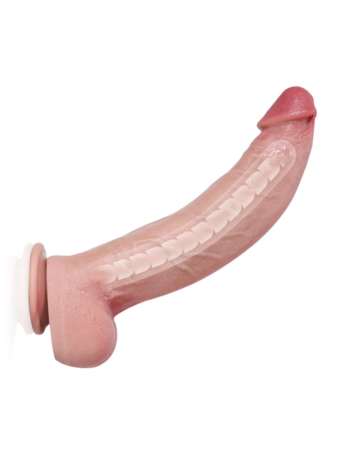 Farid - Gode Réaliste Long et Courbé avec Quille Interne Flexible - 31 cm