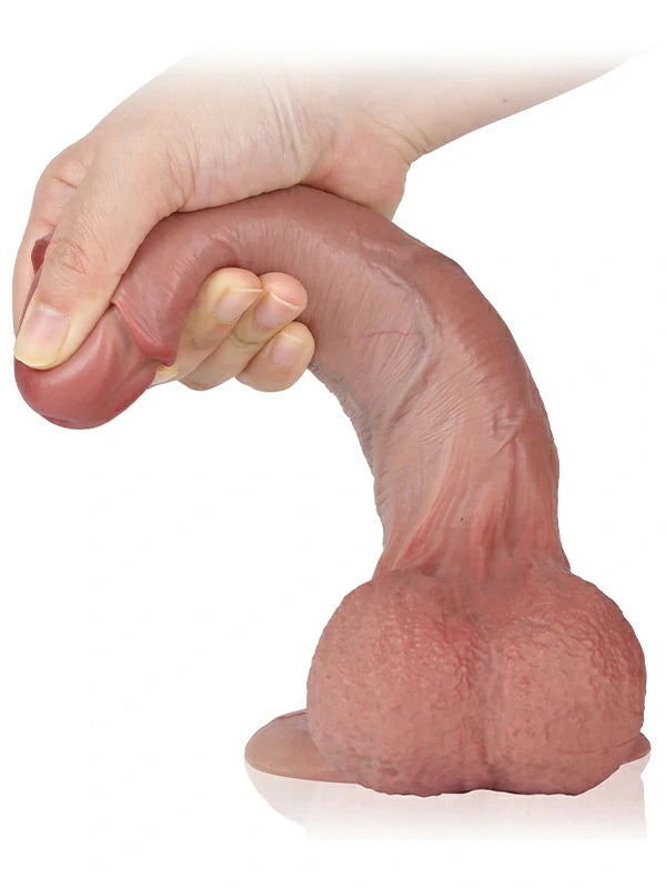 Gaëtan - Godemichet Réaliste Non Circoncis en Silicone Flexible - 21 cm