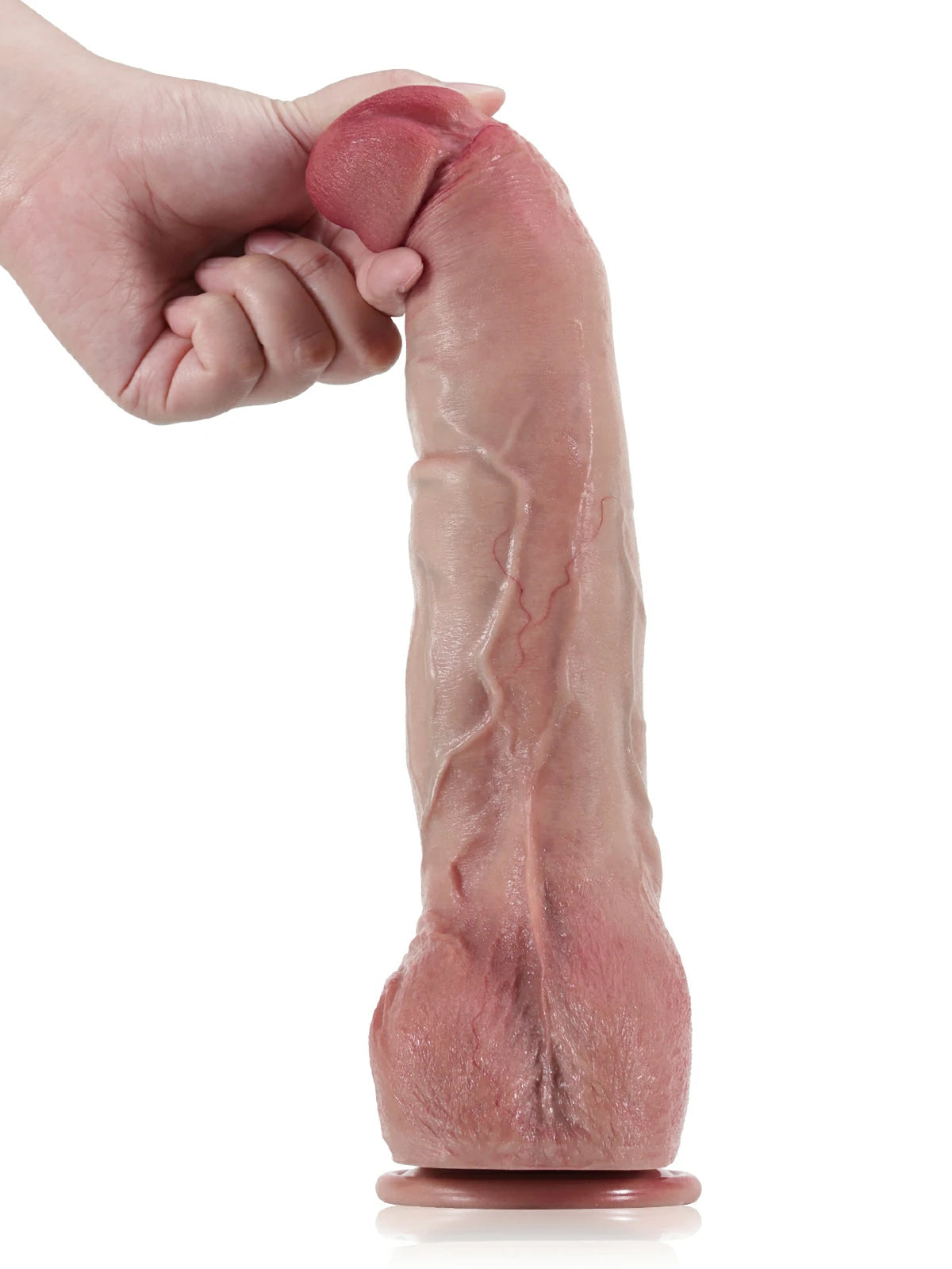 Grégoire - Godemichet Réaliste Grand et Épais avec Peau Froncée - 30,7 cm